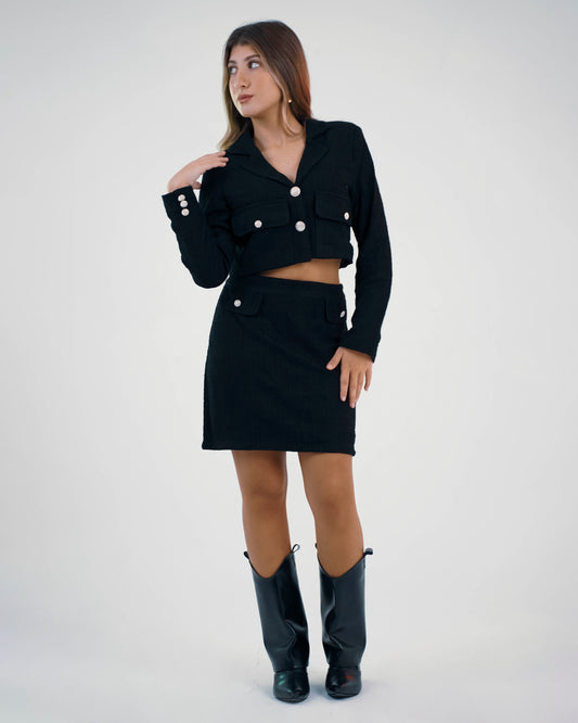 Tailored Mini Skirt Suit