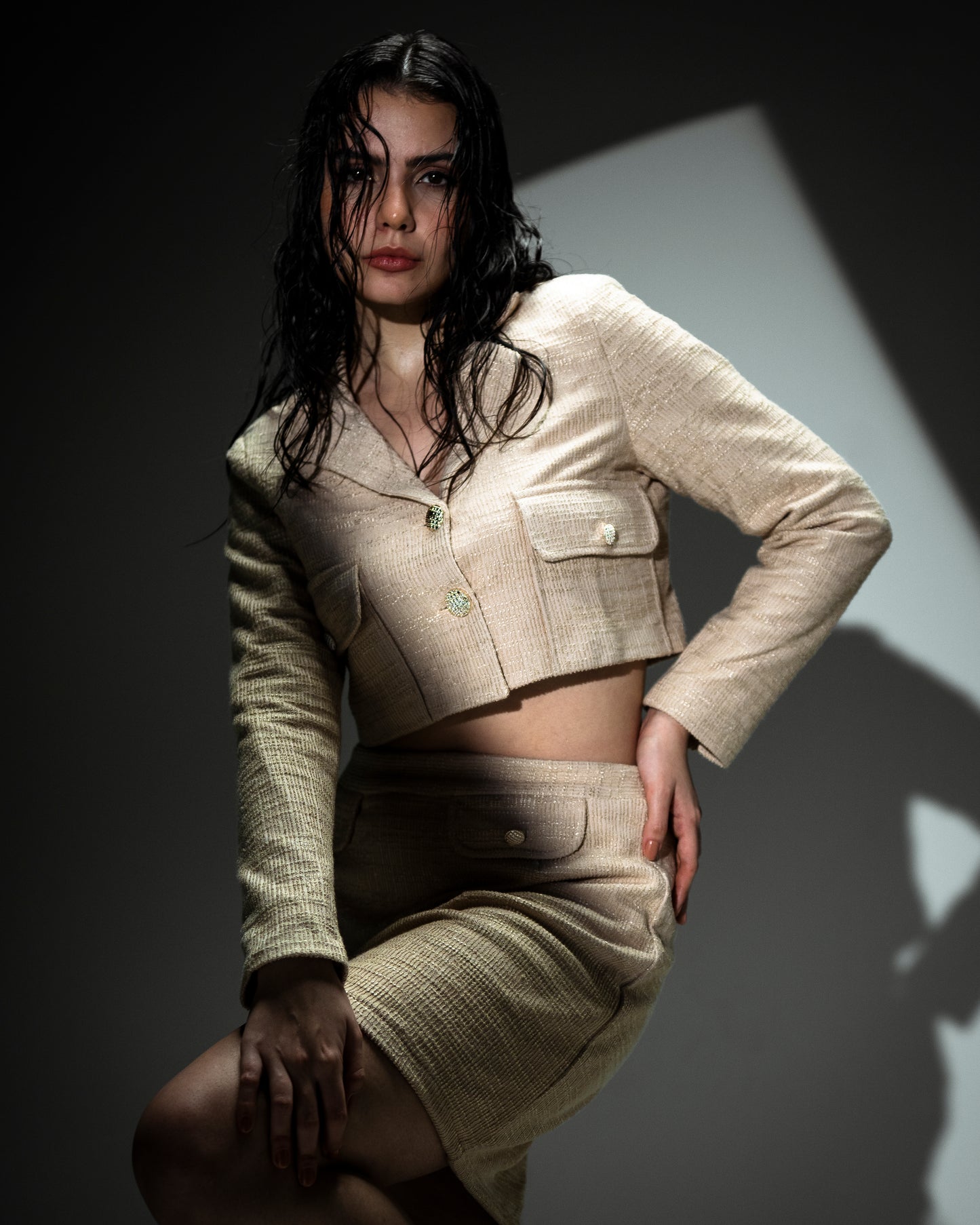 Tailored Mini Skirt Suit