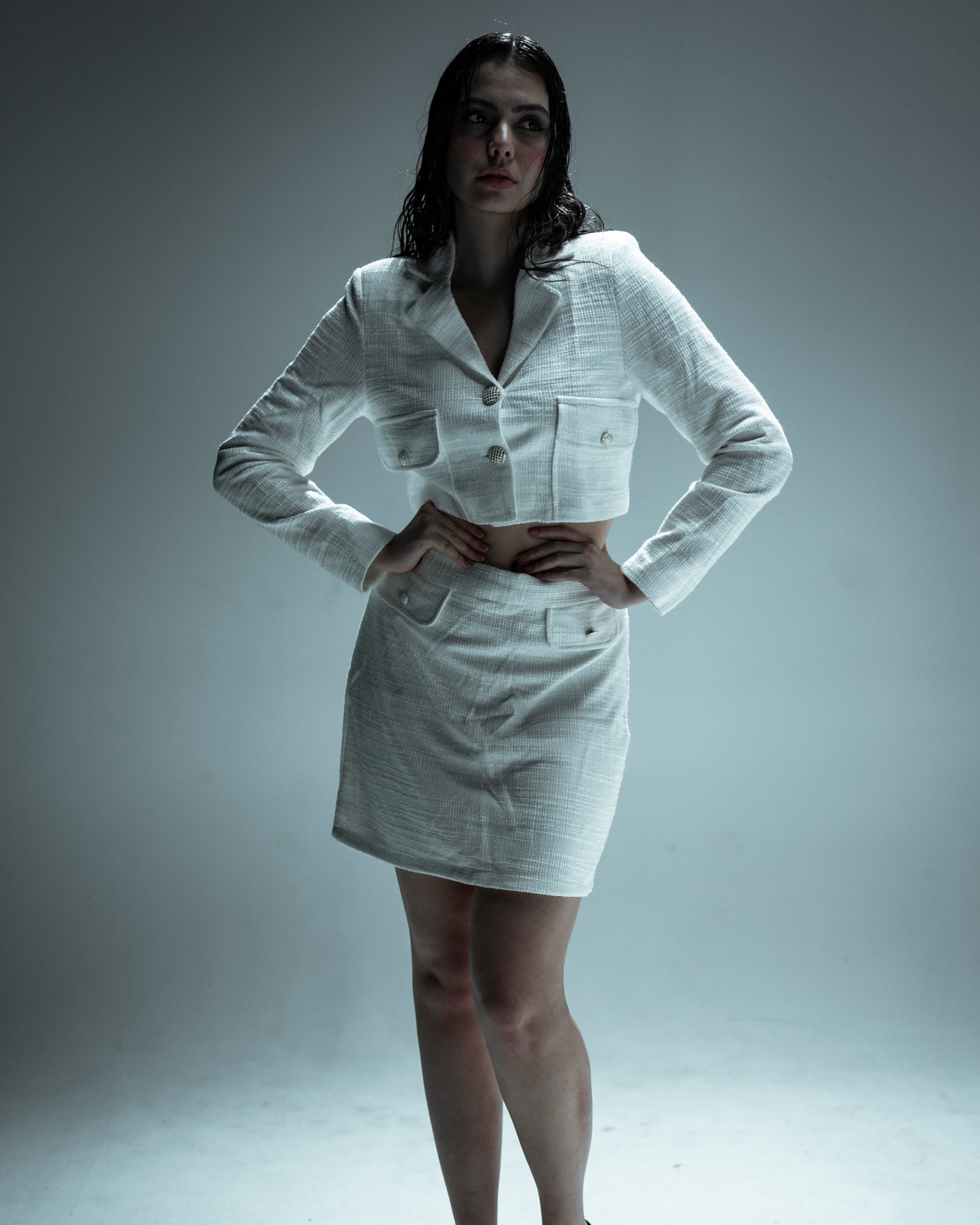 Tailored Mini Skirt Suit