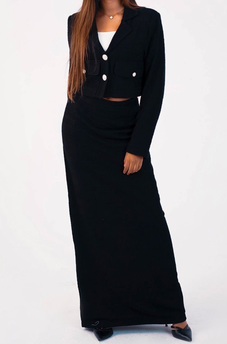Tailored Maxi Skirt Suit